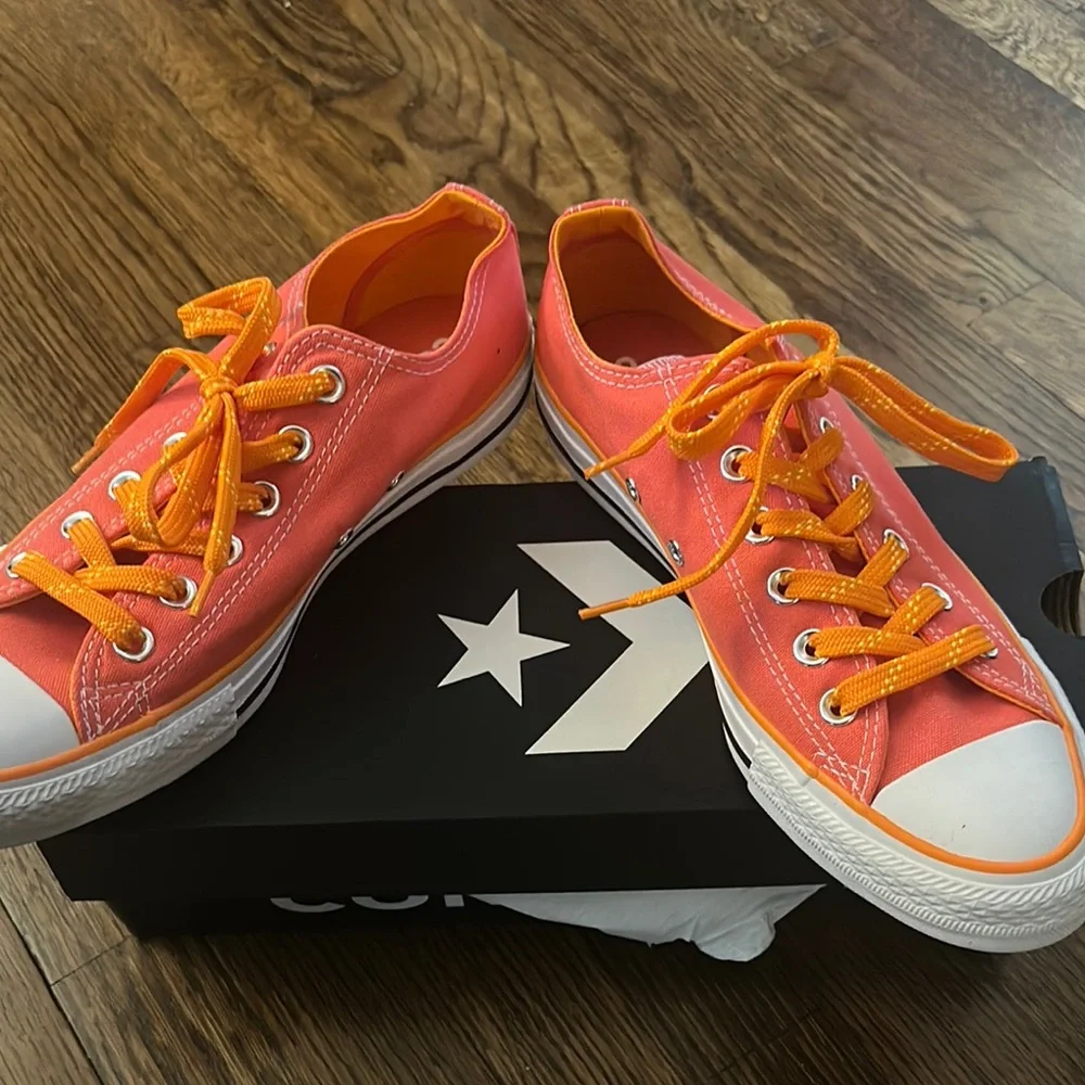 Converse Vibrant Orange Canvas Sneakers - Picture 3 of 7